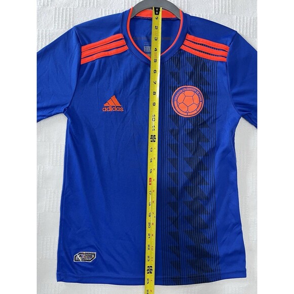 Colombia Adidas Soccer Jersey Size Small Blue Away FIFA World Cup 2018 ClimaLite - Picture 2 of 7